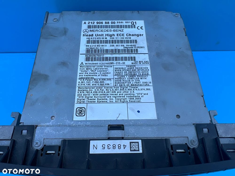 RADIO CD MERCEDES W212 A2129068800 - 3