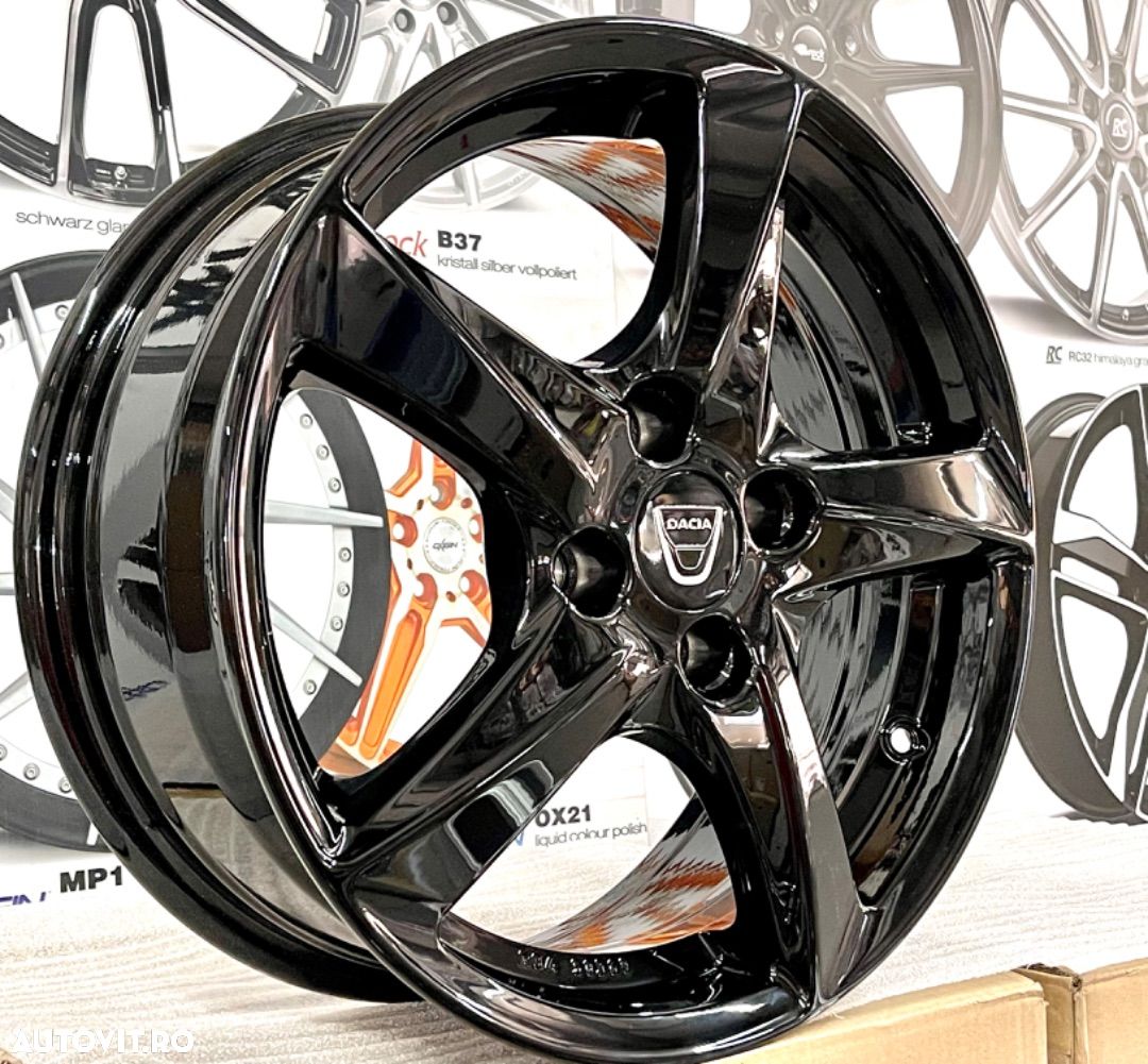 Jante Dacia Logan, Jogger,  Sandero, Stepway , Doker, 16 inch, noi - 1