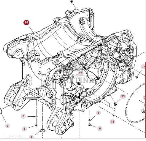Fendt 930 933 936 939 942 Vario Gen 6 Obudowa Przedniej Osi CZĘŚCI H218PF050008A - 1