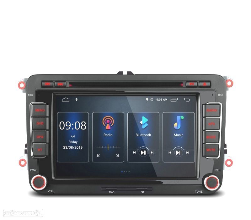 AUTO RADIO GPS ANDROID 13 VOLKSWAGEN VW PARA SEAT SKODA TOURAN 7" USB GPS TACTIL HD - 3