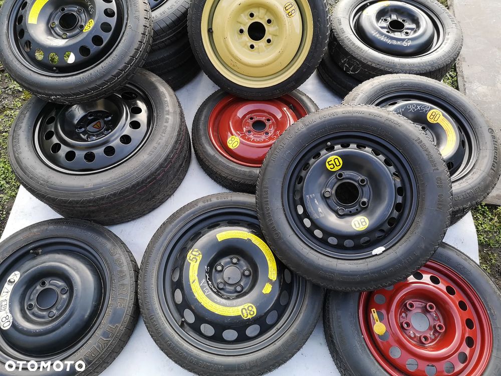 Dojazdówka Koło Dojazdowe Dojazd Alfa Romeo, Audi, BMW, Citroen, Fiat, Ford, Hyundai, Jaguar, Kia, Lancia, Mazda, MCC, Mitsubishi, Opel, Peugeot, Saab, Seat, Skoda, VW, Volvo - 1