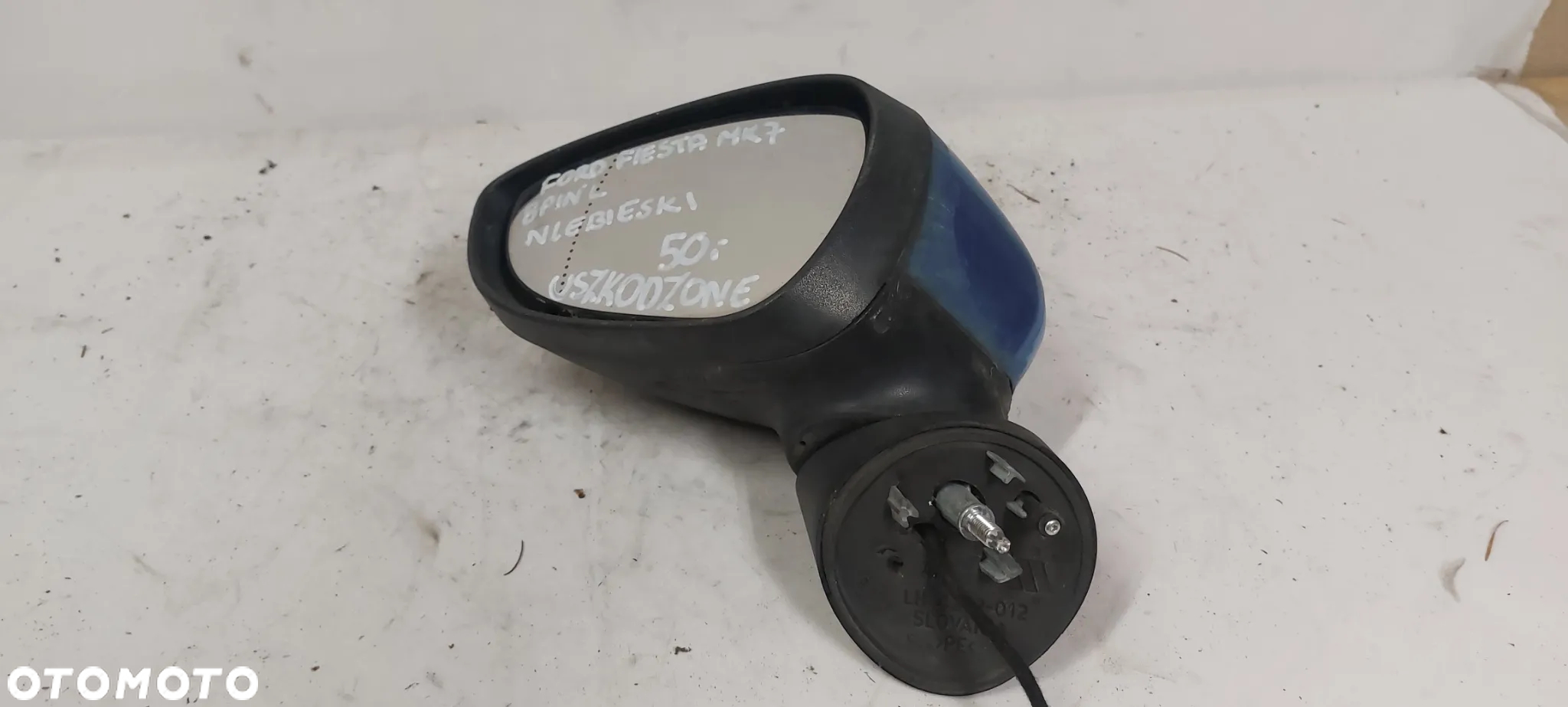 .  LUSTERKO ELEKTRYCZNE FORD FIESTA MK7 LEWE 8PIN NIEBIESKI !USZKODZONE! - 4