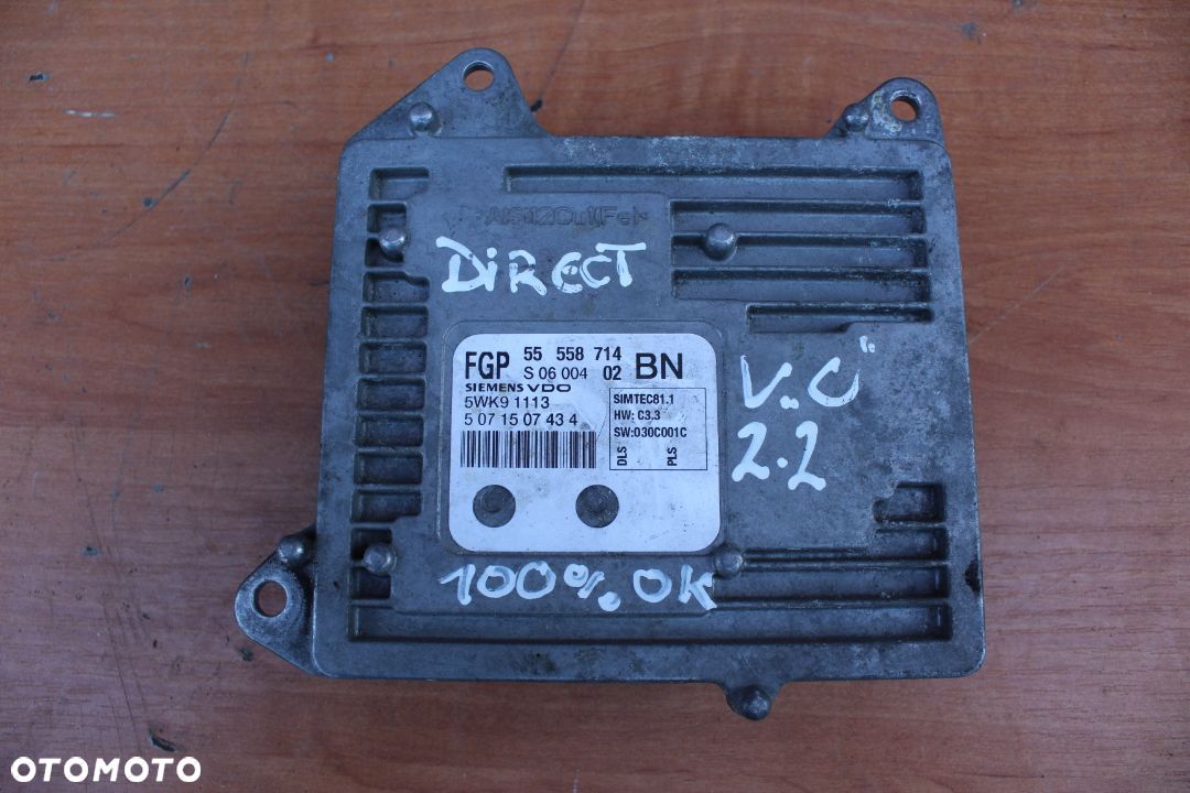STEROWNIK SILNIKA KOMPUTER OPEL VECTRA C SIGNUM 2.2 16V Z22YH 55558714 BN - 1