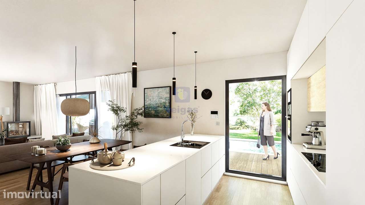 Moradia T4 Nova em Bairro Senhora da Luz, com Piscinae e Cave para Gar - Grande imagem: 4/8