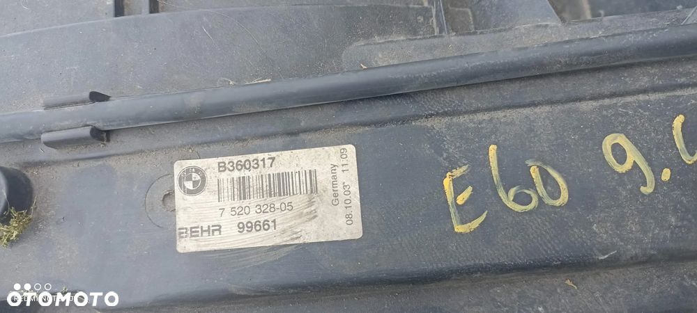 BMW E60 4.4 545 KOMPLET CHŁODNIC Wentylator WODA Wody Klimatyzacji - 4
