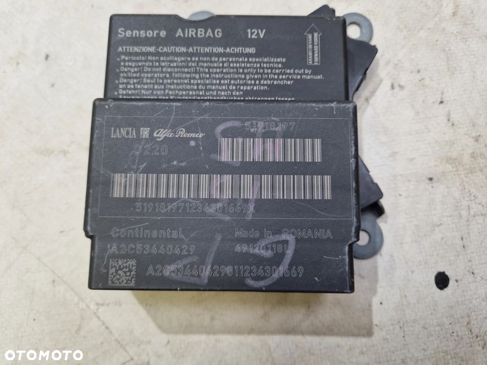 Sensor moduł air bag poduszek powietrznych Fiat Punto po 2012 51918197