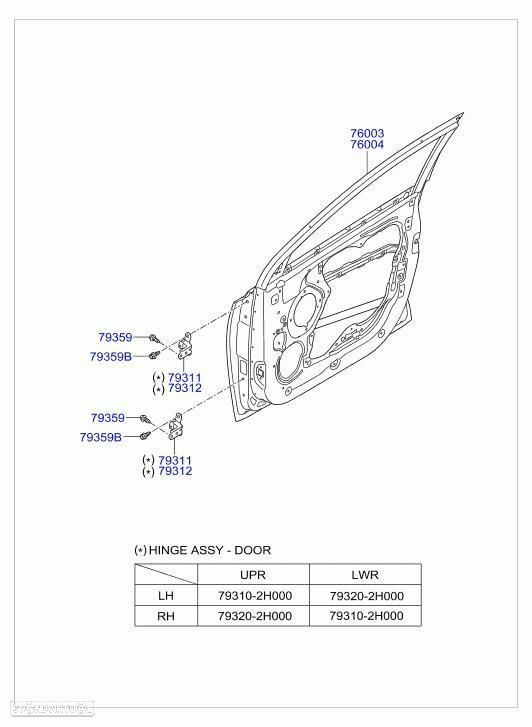 PORTA FRENTE DIREITA HYUNDAI IX35 ELLM - 1