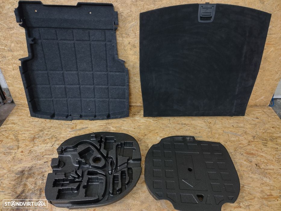 Tampa roda suplente Mala Tapete suporte módulos Bmw Serie 5 E61 Lci - 1