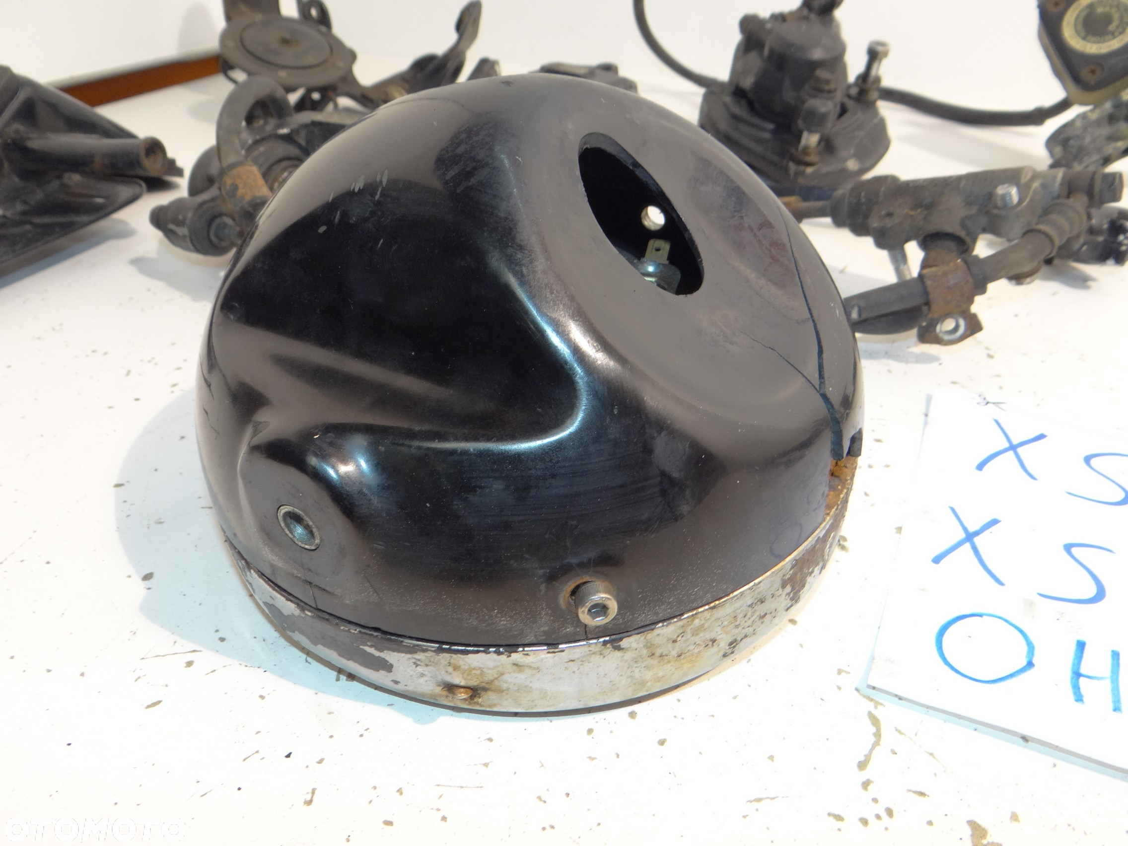 Yamaha XS 360 400 2A2 airbox skrzynka akumulatora króćce króciec zacisk hamulca pompa mocowanie lampy tablicy klakson Y1264 - 21