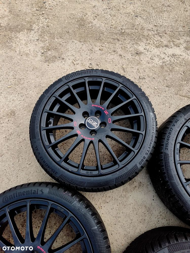 5x100 Alufelgi Felgi Aluminiowe 17 Koła Zimowe Zima OZ RACING SUPERTURISMO Czarne ITALY VW GOLF NEW BEETLE BORA POLO AUDI A3 TT A1 SKODA OCTAVIA I FABIA SEAT LEON I TOLEDO 2 IBIZA SUBARU TOYOTA 7mm Legnica ALU-RAD 215/40 - 7