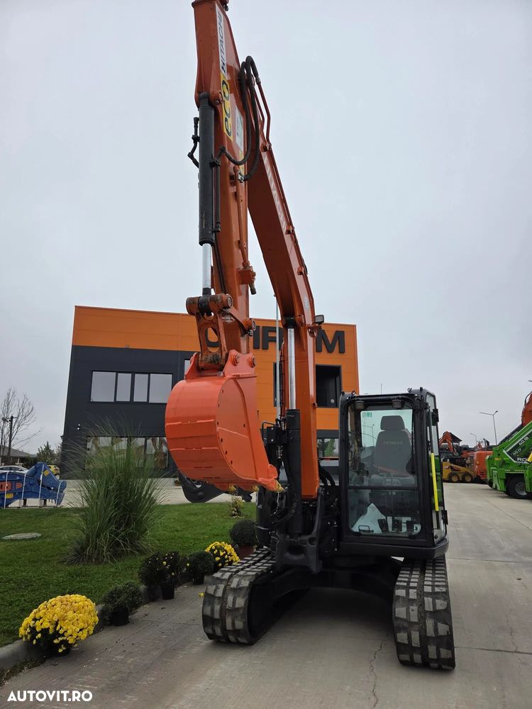 Hitachi ZX85, 2021, 4.088h, CUPLA RAPIDA+3 CUPE NOI, Senile CAUCIUC 90% ok, Inst hidr de picon pe bratele de excavare, A doua inst hidr pe bratele de excavare, Ad sapare 5m, ridica 4,5t, camera spate, 8.650kg, leasing 4 ani-6.500lei/luna, PROMOTIE 56.900 EUR - 8