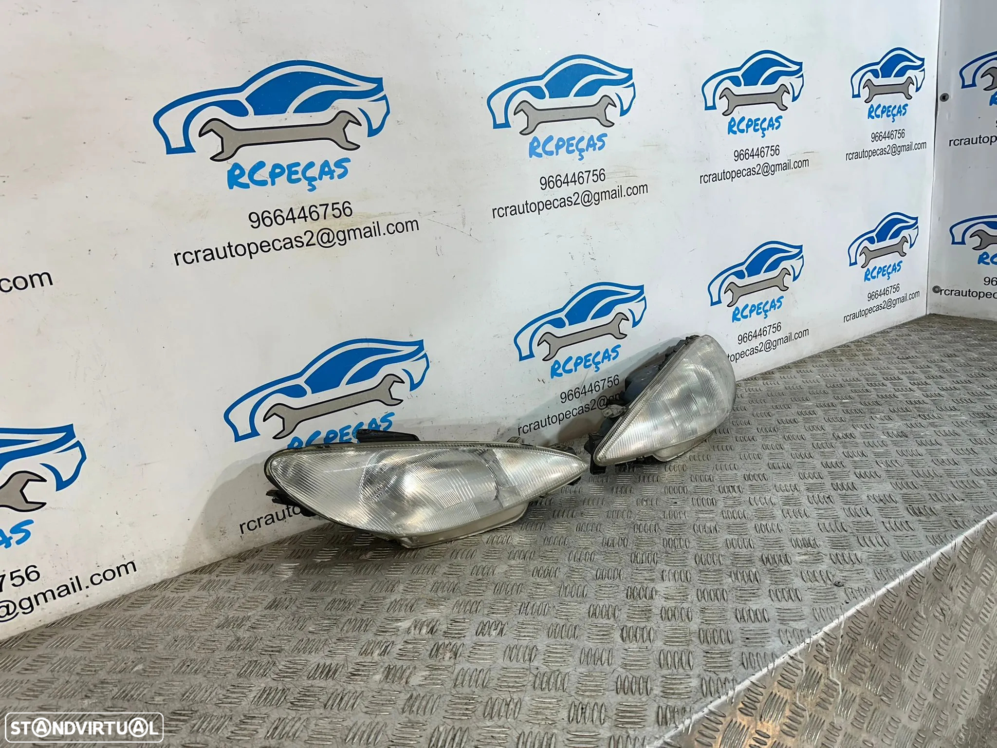 .Conjuntos Oticas Farois Frente Frontal Esquerda Direita Originais Peugeot 206 1999 - 2008 - 4