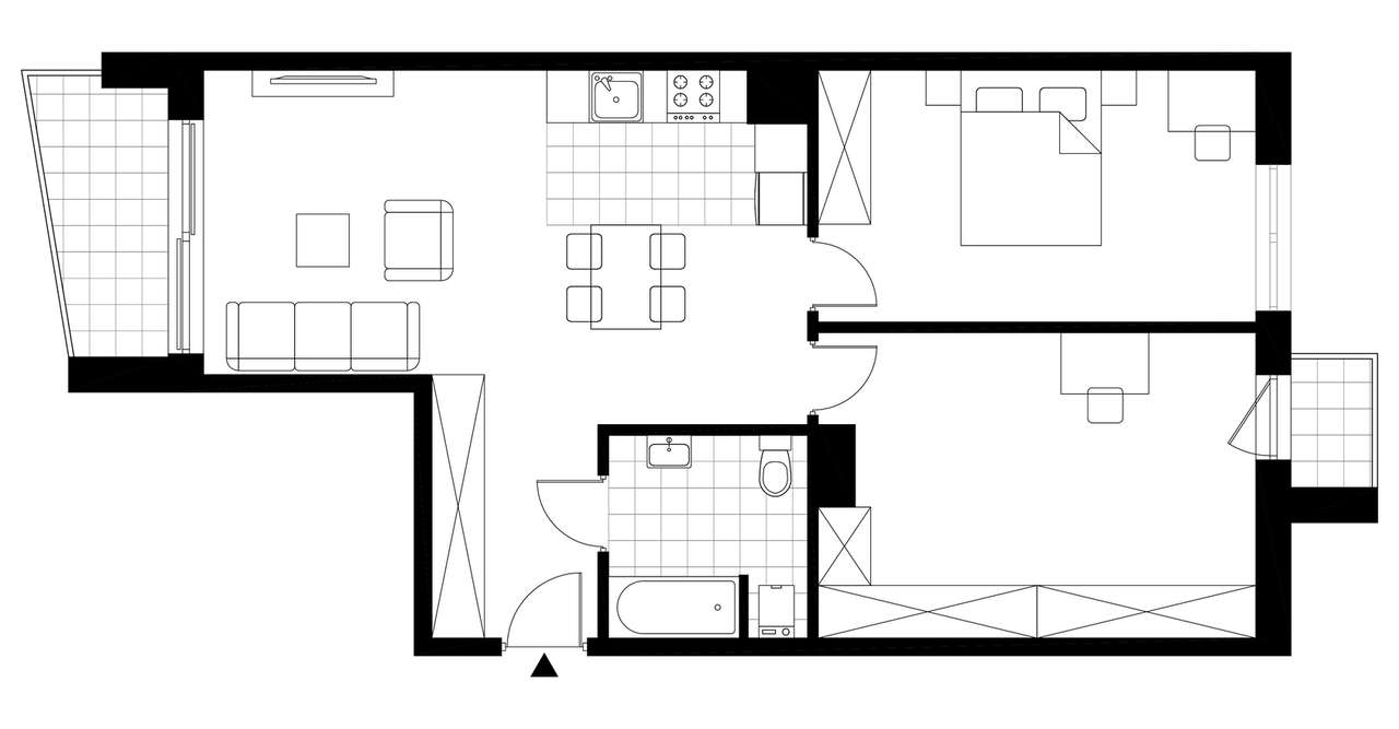 2-pokojowe mieszkanie 67m2 + balkon Bezpośrednio - Pełny obrazek: 3/9