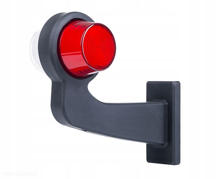 LAMPA OBRYSOWA NA RAMIENIU LED BIAŁO CZERWONA LEWA - 1