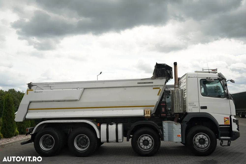 Volvo FMX 460 / 8x4 / BASCULATOR SPATE / CLAPETĂ HIDRAULICĂ / I-SHIFT / PERDĂ ELECTRICĂ / EURO 6 / - 13