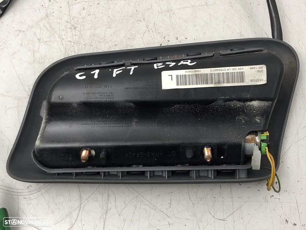 Airbag do banco Esq Preto Usado CITROЁN C1 1.4 HDi | 06.05 - 09.14 REF. 73920YV0... - 3