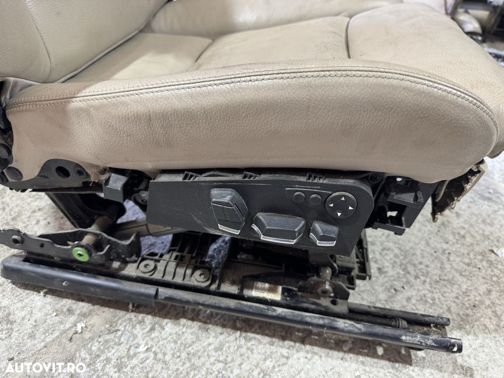 Scaune bancheta bmw sera 7 f01 2010 crem interior - 4