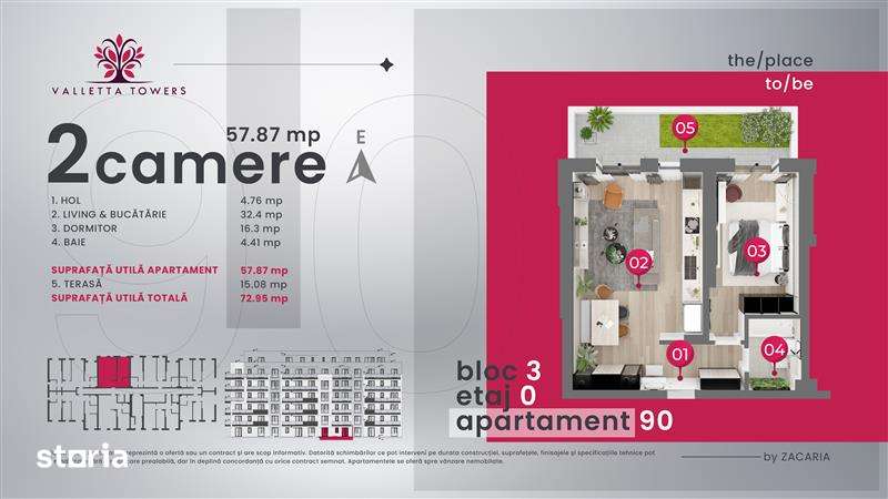Apartament 2 camere/parter/gradina/73mp utili/Valletta Towers/Craiova - Imagine principală: 2/21