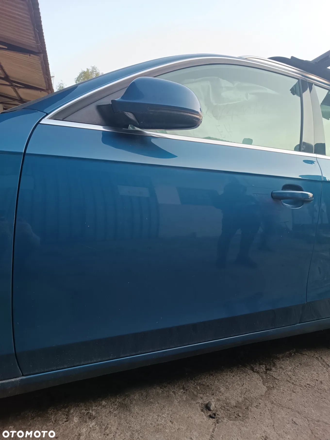 DRZWI LEWY PRZÓD AUDI A4 B8 08-16R LX5V NIEBIESKIE - 1