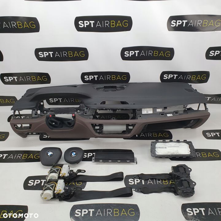 BMW SERIA 7 G11 G12 DESKA ROZDZIELCZA KONSOLA KOKPIT PULPIT PODUSZKI AIRBAG AIR BAG PASY KIT SET - 1