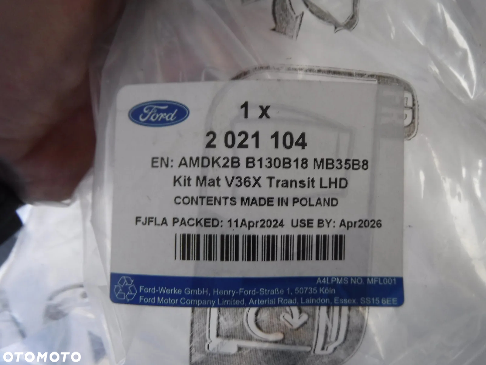 ford transit custom i mk8 dywaniki nowe oryginał - 2