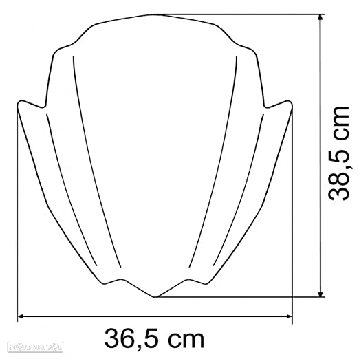 viseira universal para motos naked - vidro frontal de proteçao - 2