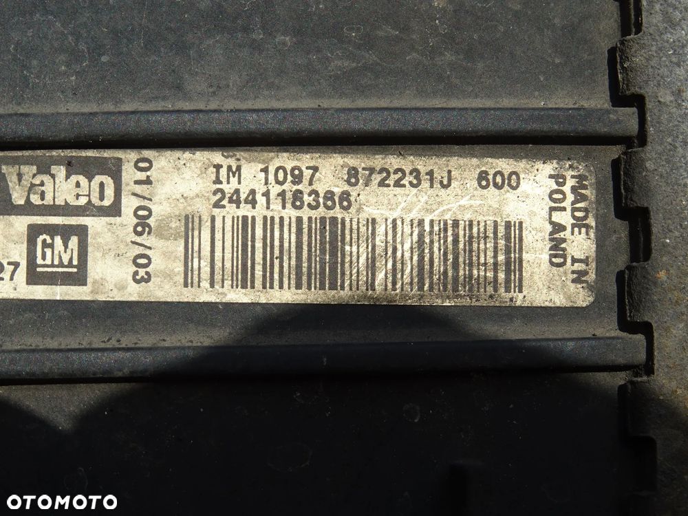 OPEL VECTRA C SIGNUM CHŁODNICA WODY PŁYNU SILNIKA 1,6 1,8 2,2 2,0D 2,2D - 6