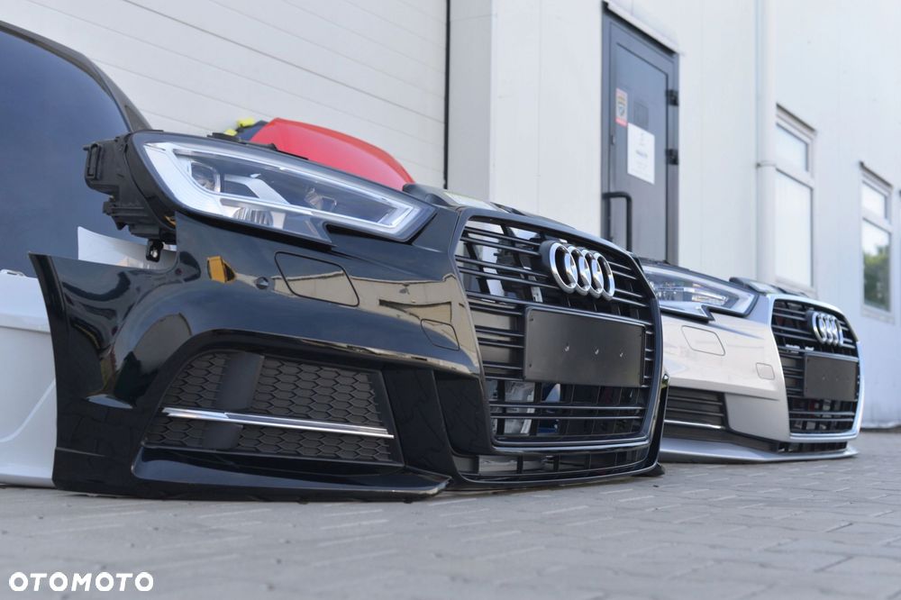 MASKA ZDERZAK GRILL BŁOTNIK LAMPA H7 XENON LED PAS BELKA AUDI A3 8V LIFT - 11