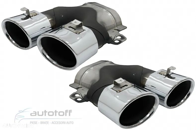 Bara Fata cu Difuzor si ornamente evacuare compatibil cu Mercedes C-Class W205 S205 (2014-2020) C63 Design - 6