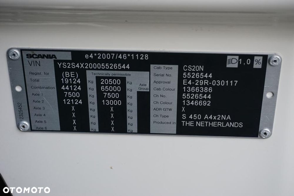 Scania / S 450 / EURO 6 / ACC / RETARDER / BAKI 1200 L - 11