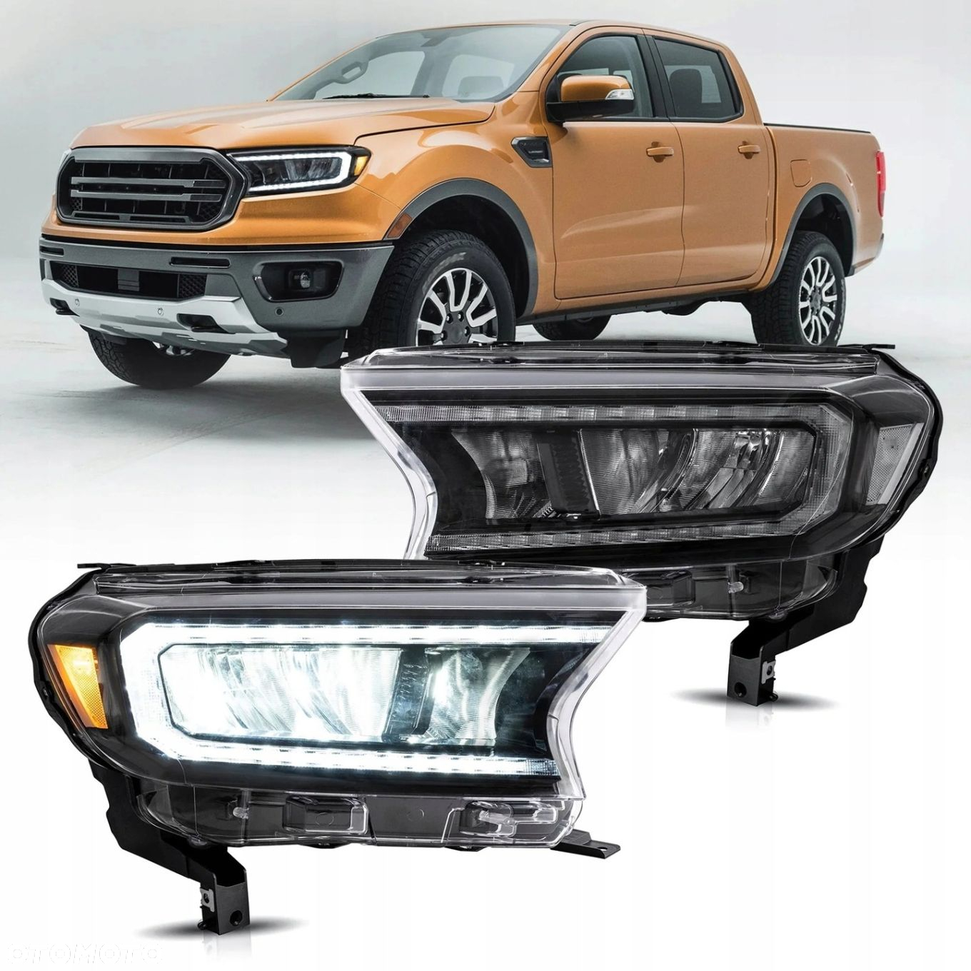 Reflektor Lampa kpl Vland Full Led Neon Tuning Ford Ranger V 5 mk5 Lift 16- - 5