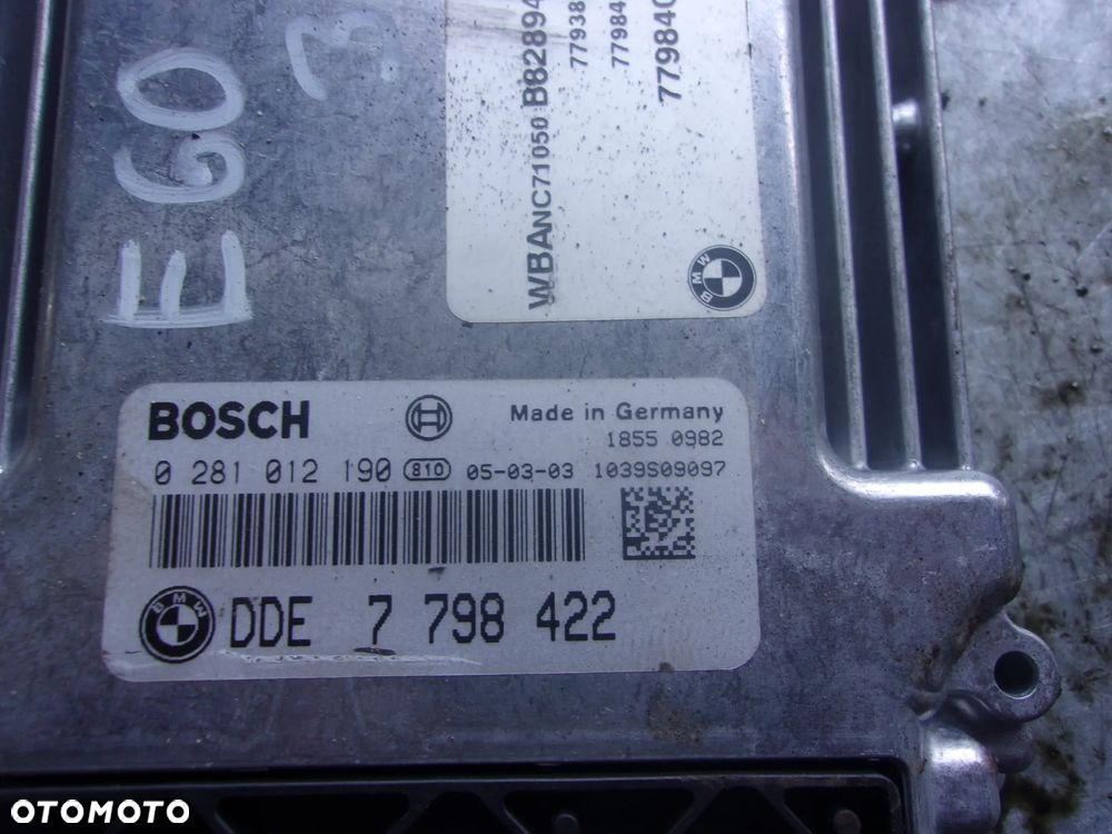 STEROWNIK SILNIKA Komputer BMW E60 0281012190 - 2