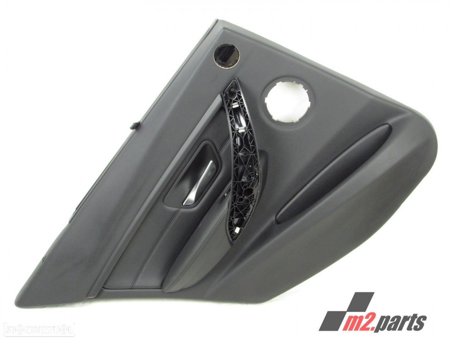 Forra da porta Em Pele c/ Kit Iluminação  Esquerdo/Trás Seminovo/ Original BMW 3... - 1