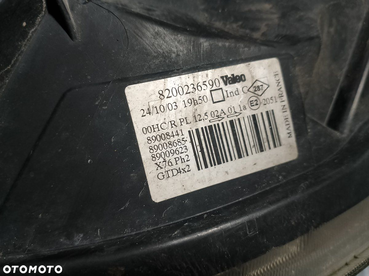 LAMPY PRZÓD KOMPLET RENAULT KANGOO I LIFT 1.5 DCI 8200236590 8200236591 - 8