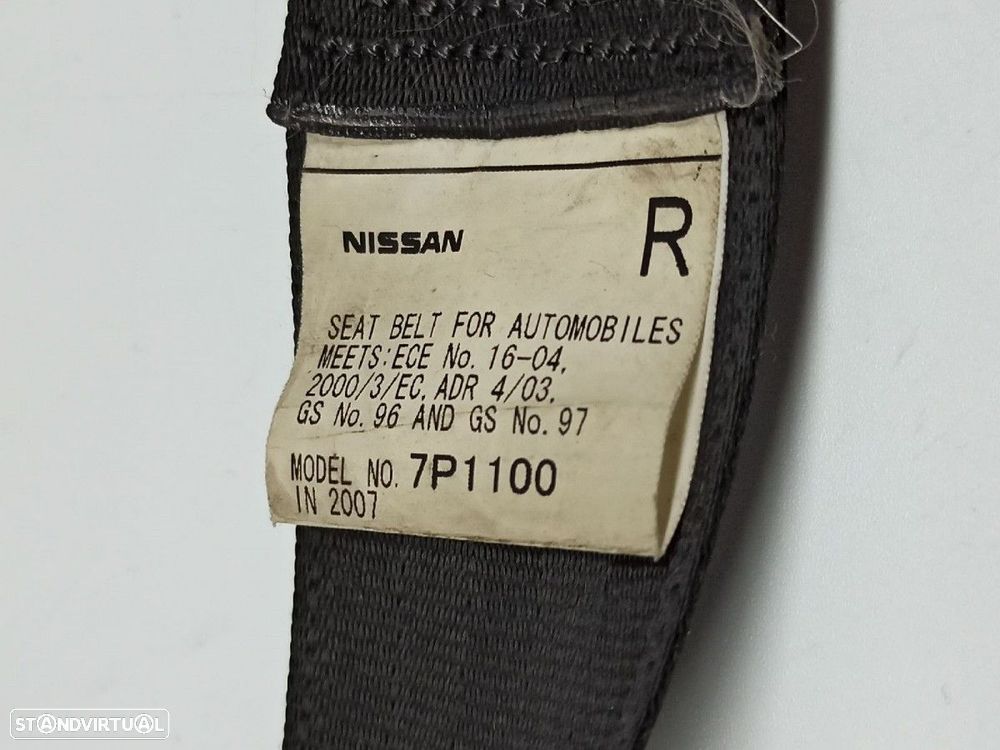 CINTO DE SEGURANÇA TRASEIRO DIREITO NISSAN PATHFINDER (R51) 2.5 DCI SE - 4