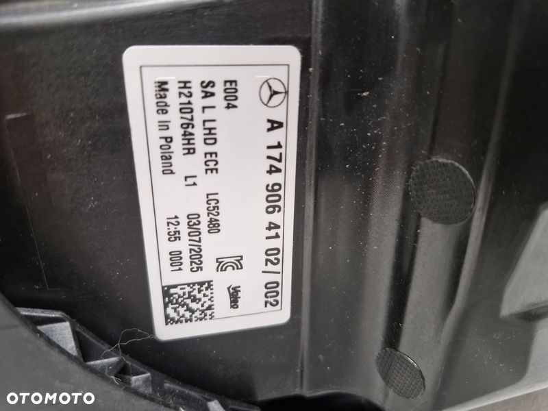 mercedes cla c174 w174 lampa lewy przód lewa przednia reflektor multibeam eu a1749064102 - 7