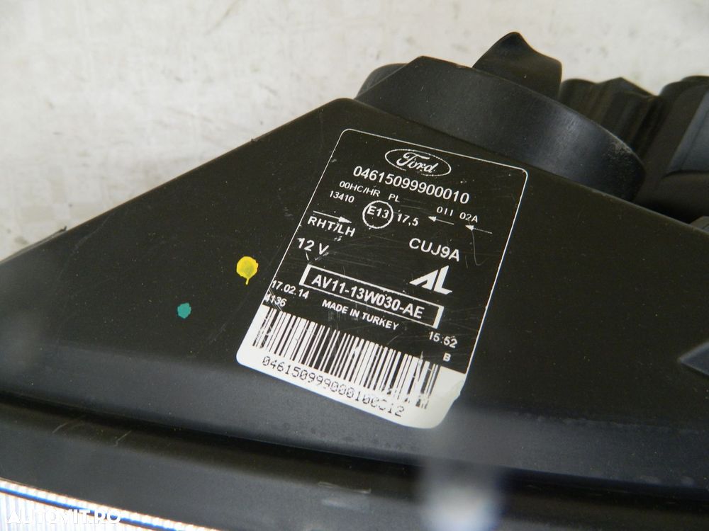 Far stanga Ford B-Max Halogen, 2012, 2013, 2014, 2015, 2016, 2017, cod origine AV11-13W030-AG. - 5