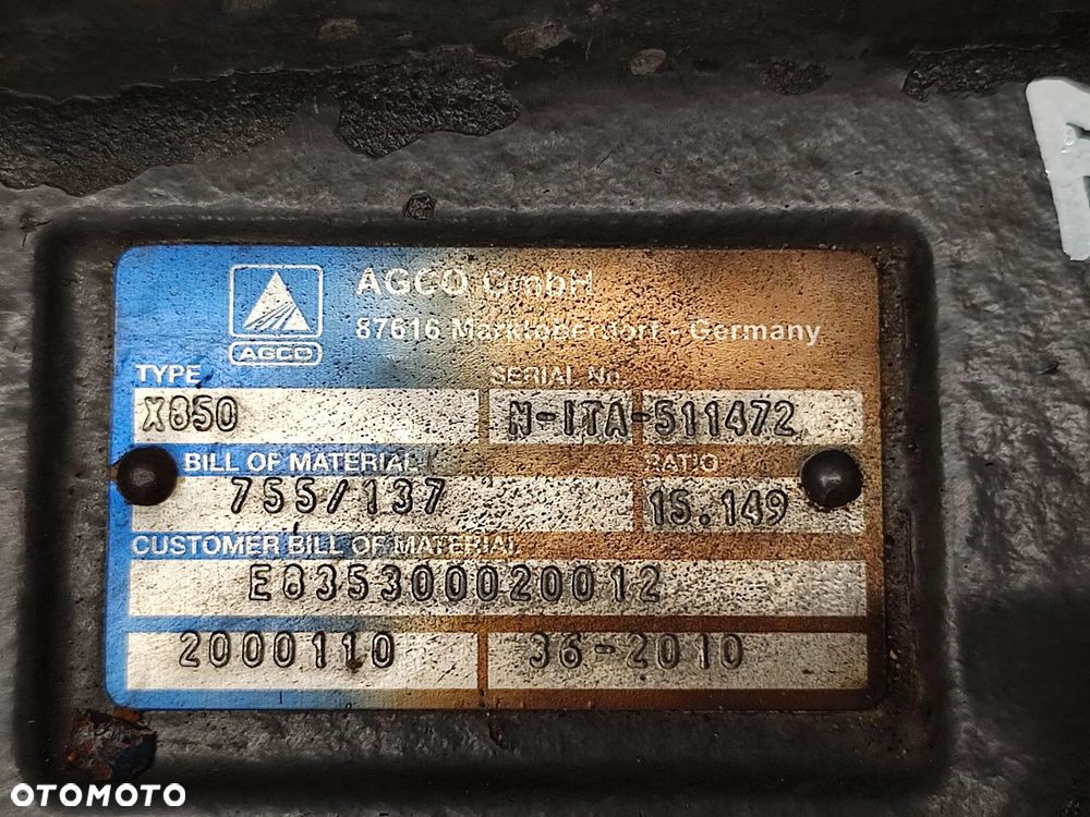 Obudowa mostu Fendt 824 Vario (E835300020012) - 12