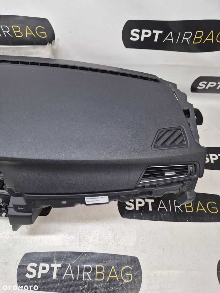 BMW F10 F11 DESKA ROZDZIELCZA GUMA HEAD UP KONSOLA KOKPIT PULPIT PODUSZKI AIRBAG AIR BAG NAPINACZE KIT SET - 4