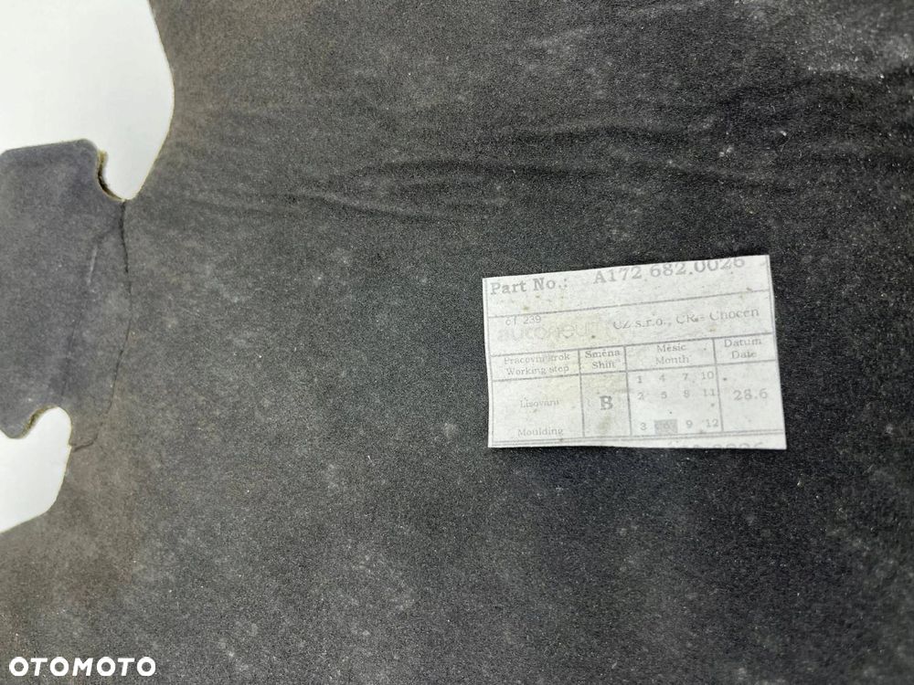 MERCEDES SLK R172 WYGŁUSZENIE IZOLACJA MASKI A1726820026 - 8