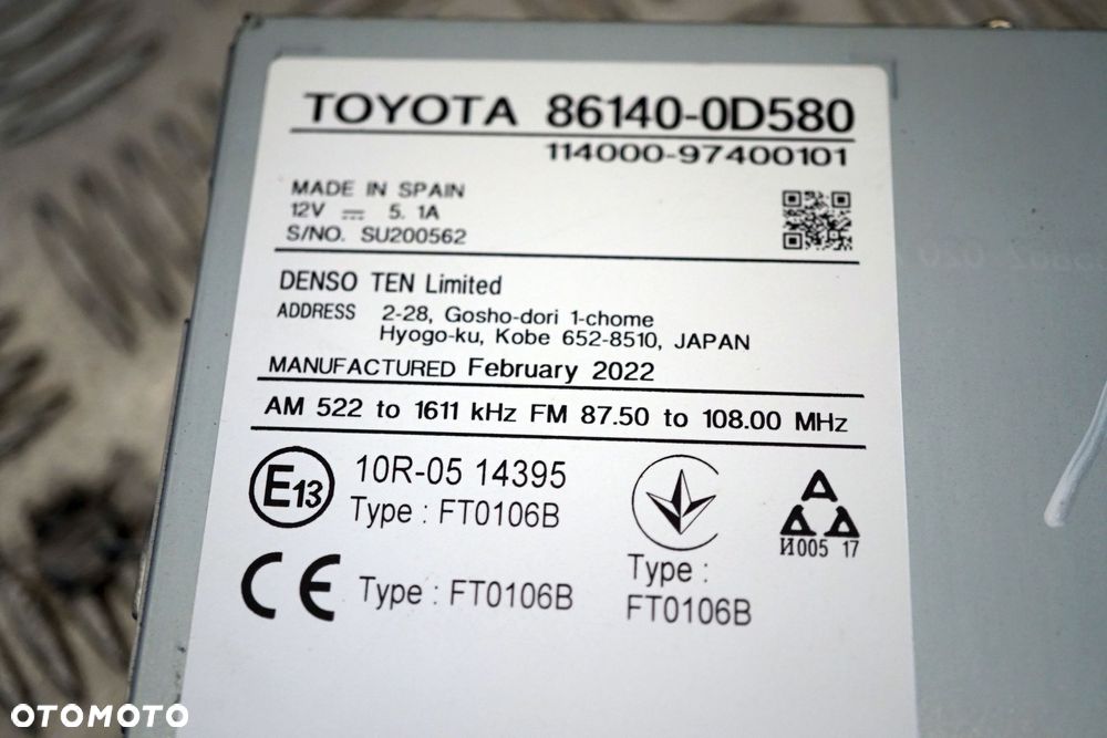 RADIO NAWIGACJA FABRYCZNA YARIS CROSS 86140-0D580 TOYOTA 2020- - 5