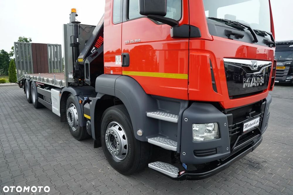 MAN TGS 35.360 / 8x2-4 / LAWETA + HDS HIAB 228 E-2 / OŚ PODNOSZONA /  NAJAZDY HYDRAULICZNE /  PILOT / WYCIĄGARKA / - 13