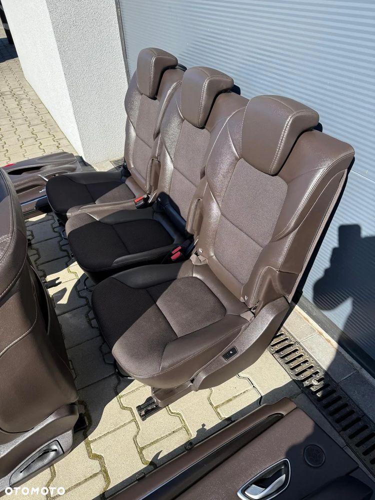 RENAULT ESPACE V KOMPLET FOTELI 5 OSÓB BRĄZOWA PÓŁSKÓRA GRZANE PRZÓD TYŁ - 9