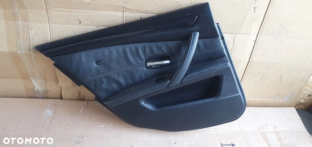 Boczek tapicerka lewy tył tylna lewa skóra AIRBAG BMW 5 E60 Lift - 1