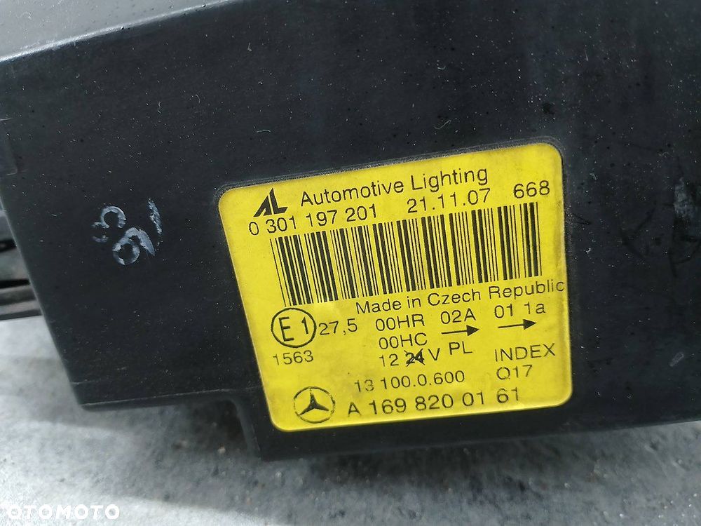 LAMPA PRZÓD LEWA MERCEDES-BENZ KLASA A W169 A1698200161 0301197201 - 6