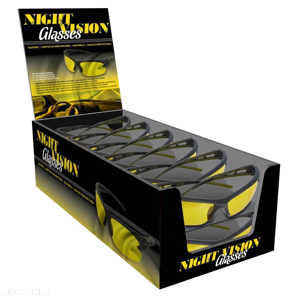 Ochelari pentru condus pe timp de noapte si pe timp de ploaie, cu lentile galbene - 4