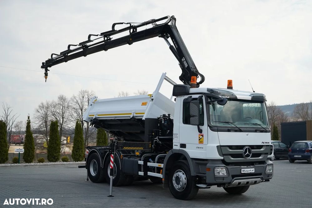 Mercedes-Benz ACTROS 2644 / 6X4 / BASCULATOR / 2X PLĂCI HIDRAULICE / + HIAB 166 ES-5 HDS / TELECOMANDĂ / ROTATOARE / EPS + AMBREIAJ / EURO 5 - 8