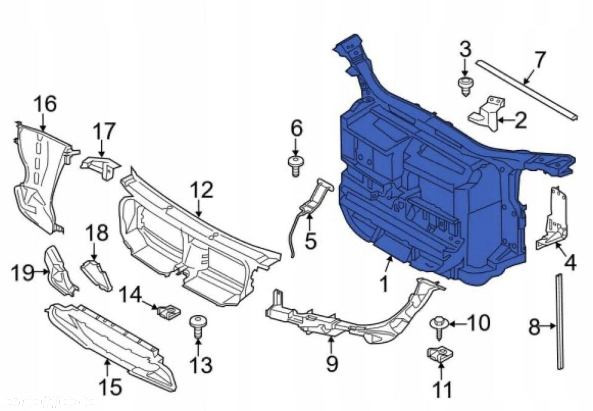 KPL pas przedni wlot powietrza kierownica okular lampy BMW X1 E84 2009-2015 - 6