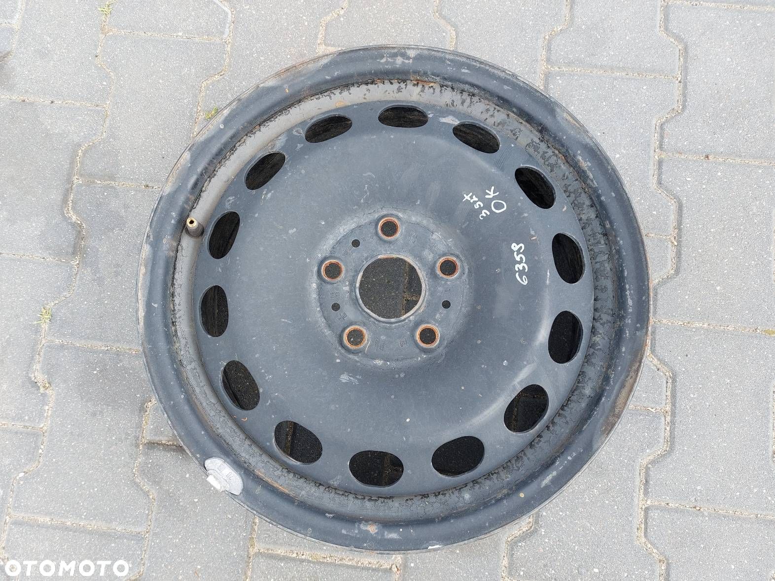FELGA STALOWA 1 SZT 5x112 6Jx16 ET48 FI57,1 VOLKSWAGEN 5Q0601027BG - 1