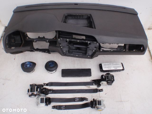 VW TOURAN 5T 5TA DESKA KONSOLA KOKPIT PULPIT PÓŁKA PARAPET AIRBAG PODUSZKI PASY PAS KURTYNY naprawa - 1